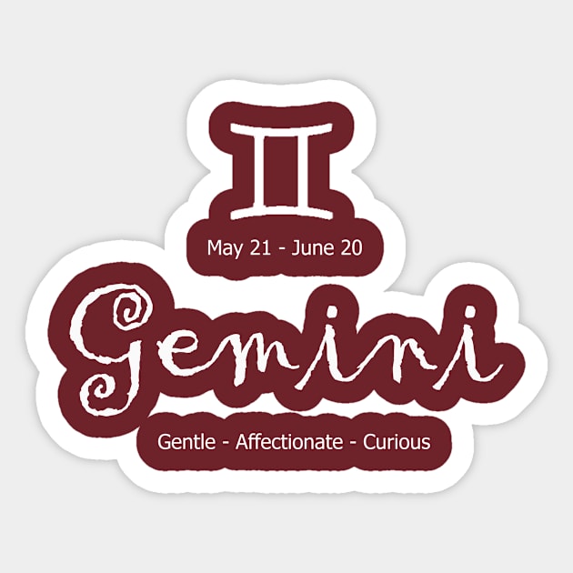 Gemini astrological sign design Sticker by halazidan
